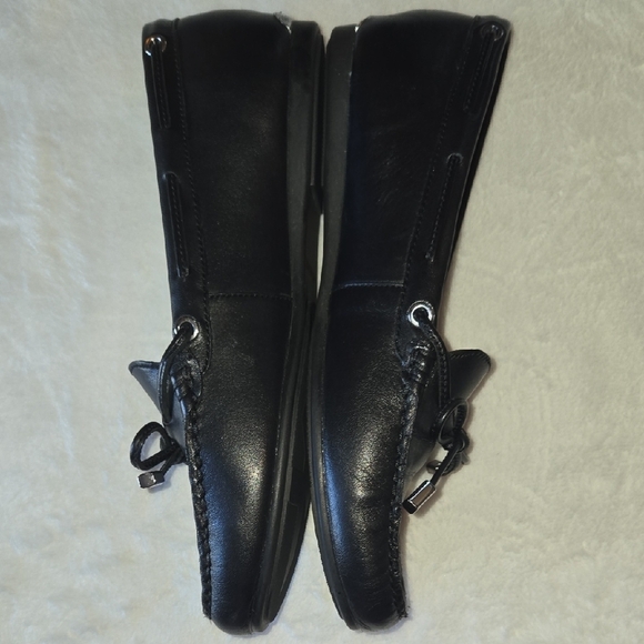 Michael Kors Sutton Black Moccasins Leather Slip-On Designer Staple Quiet Luxury - Picture 7 of 11